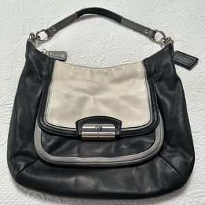 Coach leather handbag.